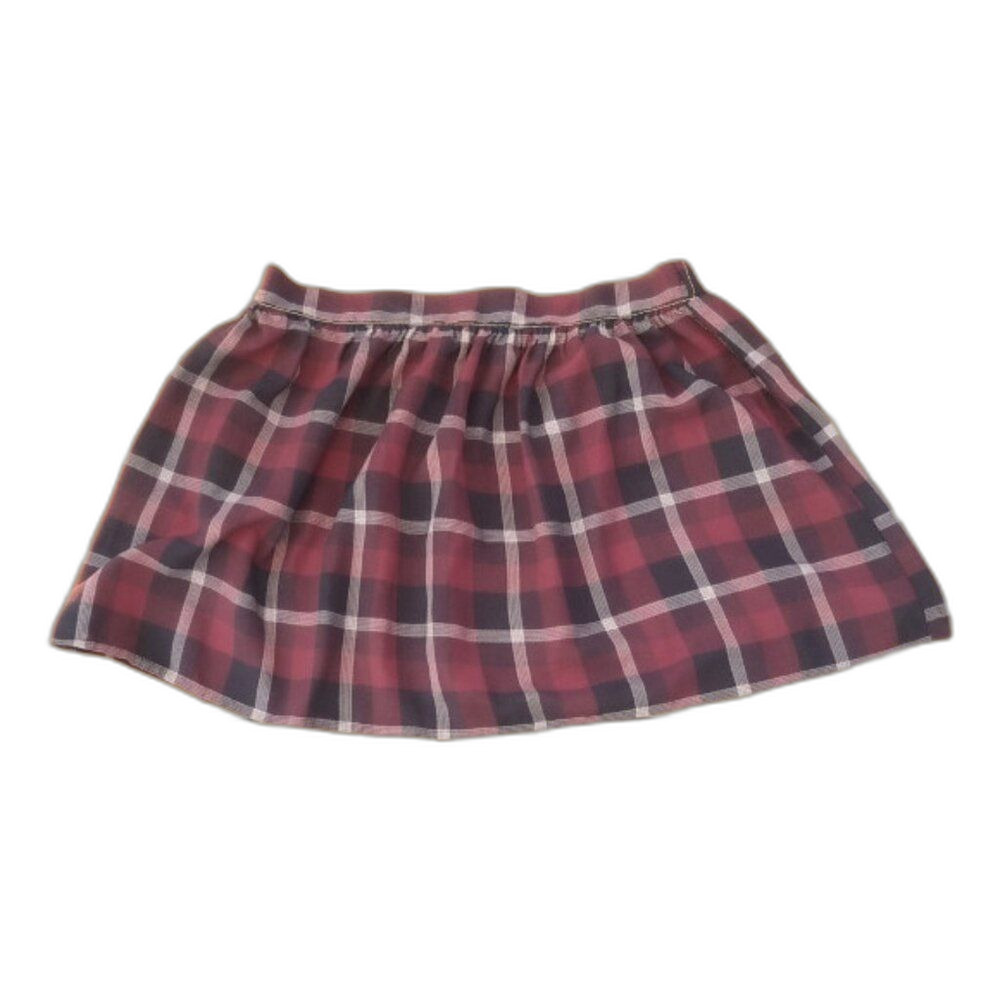 Vintage Wet Seal Y2K Red Plaid Mini Skirt Checked Elastic Waist Size L